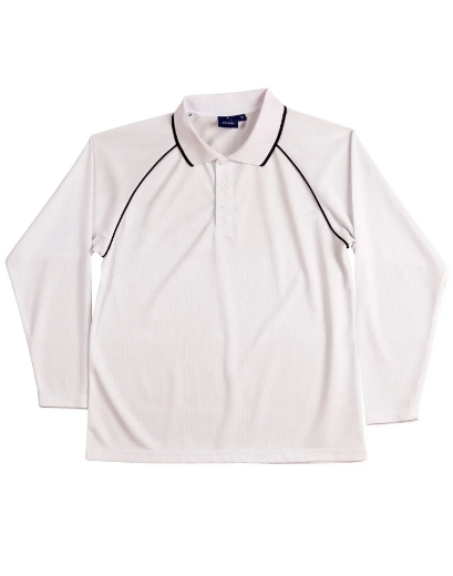 Picture of Winning Spirit, Mens Cooldry Raglan L/S Polo